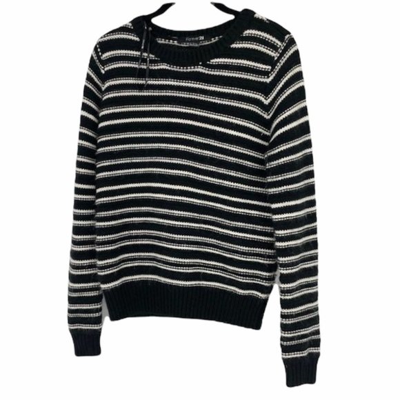 Forever 21 Sweaters - Forever 21 black and white striped knit sweater